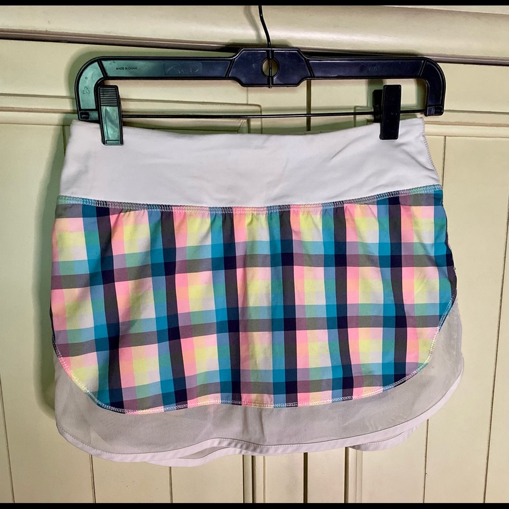 Lululemon Hotty Hot Plaid Skort NWOT